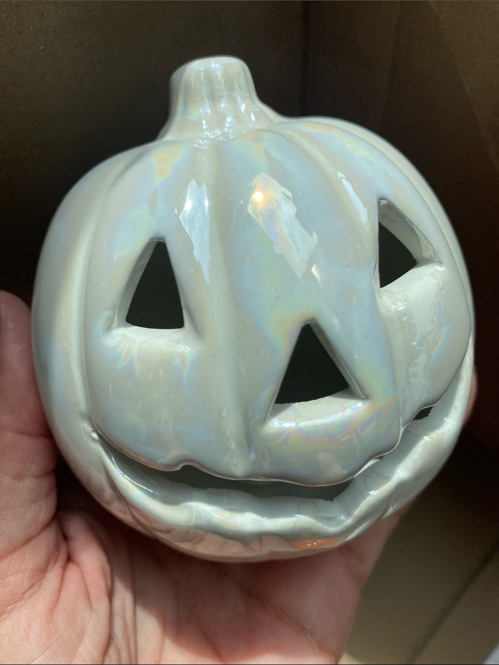Ceramic Jack-o'-Lantern Pumpkin Decor Set - Picture 6 of 8